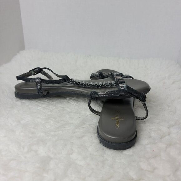 Cole Haan & Nike Colab Wemens Size 7.5 Sandals  Crystal Bow Bling Ankle Strap - Picture 5 of 9